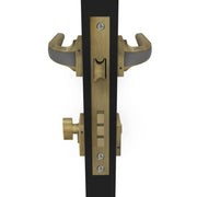 Plantex Mortise Door Lock/Heavy Duty Lock for Main Door/Mortise Locks for Home/Office/Hotel-3 Brass Keys (7091 - Brass Antique & Satin Black Matt)