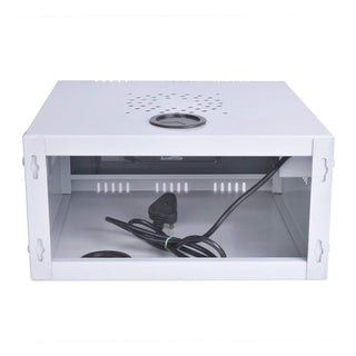 Plantex CCTV/DVR Cabinet Box/Network Rack/NVR - Server Rack/CCTV Camera Box with Lock/dvr Box for CCTV - (30D x 30W x 15H) - 1U - Transparent Glass Door Cabinet - (Metal)