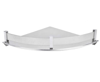 Plantex Stainless Steel Corner/Bathroom Shelf/Kitchen Shelf 9 x 9 Inches - Wall Mount