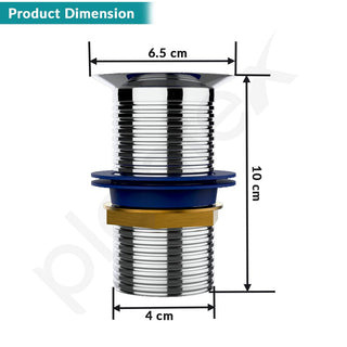 Plantex Stainless Steel 4 inch Full Thread Waste Coupling for Wash Basin/Coupling for Sink - Pack of 1 (Silver)
