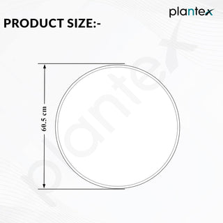 Plantex Aluminium Frame Mirror for Wall/Bathroom Mirror/Round Mirror for Bathroom/Wall Mount Mirror for Bedroom/Dressing Room/Living Room/Entryway - Shatterproof Mirror (24inch-Gold Brushed)
