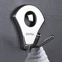 Plantex Royal Stainless Steel Robe Hook Cloth-Towel Hanger (Silver, Chrome)