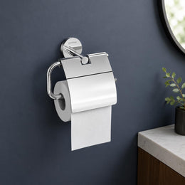 Plantex 304 Grade Stainless Steel Toilet Paper Roll Holder/Wall Mounrted Toilet Tissue Paper Holder/Bathroom Accessories - Oreo (Chrome)