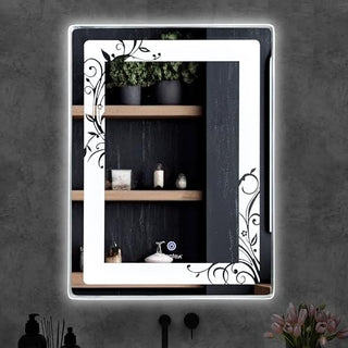 Plantex Mirror with Light with Tone/Designer Mirror for Living Room/Bedroom/Dressing Room Rectangle Shape (18 X 24 Inch)