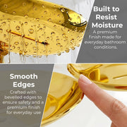 Plantex J4 Stainless Steel Double Soap Dish for Bathroom/Soap Holder for Bathroom/Wall Mounted Soap Holder/Bathroom Accessories (PVD Gold Finish) Angel