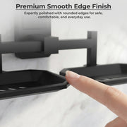 Plantex 304 Grade Stainless Steel Dual Soap Holder for Bathroom/Soap Case/Soap Stand/Bathroom Accessories - Darcy(Black)