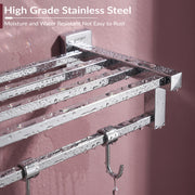 Plantex Heavy-Duty Stainless Steel Towel Rack for Bathroom/Towel Bar/Towel Holder/Bathroom Accessories (24 Inch-Chrome)- Pack of 1, Aqua