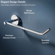 Plantex Stainless Steel Toilet Paper Roll Holder/Tissue Paper Holder for Toilet/Toilet Roll Holder for Bathroom Accessories (Chrome)