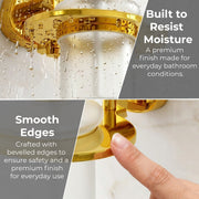 Plantex J4 Stainless Steel Liquid Soap Dispenser/Shampoo Dispenser for Wash Basin/Hand Wash Dispenser Wall Mounted/Bathroom Accessories (PVD Gold Finish) Angel