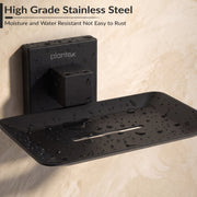 Plantex Soap Holder for Bathroom/Stainless Steel Soap Stand/Soap Case/Soap Dish/Bathroom Accessories - Aqua (Black)