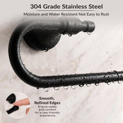 Plantex 304 Stainless Steel Towel Ring for Wash Basin/Towel Hanger/Napkin Holder/Towel Holder/Bathroom Accessories - Niko (Black)