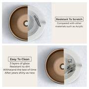 Plantex Designer Ceramic Basin/Table Top Wash Basin for Bathroom/Countertop Vessel Sink Basin for Home/Office/Restaurant (Black & Bronze - 15 x 15 x 6 Inch)
