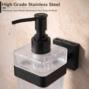 Plantex Stainless Steel Liquid Soap Dispenser for Bathroom/Shampoo/Hand wash Dispenser/Bathroom Accessories - Aqua (Black)