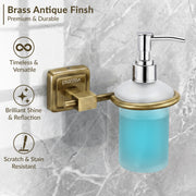 Plantex 304 Grade Stainless Steel Liquid Soap Dispenser/Shampoo Dispencer/Handwash Bottle Stand - Decan (Brass Antique)