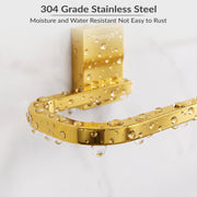 Plantex 304 Grade Stainless Steel 24 inch Single Towel Rod for Bathroom/Hand Towel Holder/Towel Hanger/Bathroom Accessories, Crystal (PVD Gold)