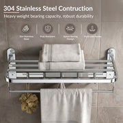 Plantex 304 Grade Stainless Steel Towel Rack in Bathroom/Towel Holder/Bathroom Accessories (24 Inch) Chrome