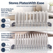 Plantex Stainless Steel Thali Stand/Plate Rack-Stand/Dish Rack/Plate Fixer for Modular Kitchen/Tandem Box Accessories- Set of 2 (Chrome)