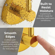 Plantex J4 Stainless Steel Clothes Hanger for Wall/Hangers for Bathroom/Robe Hook/Bathroom Accessories (PVD Gold Finish) Angel