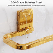 Plantex 304 Grade Stainless Steel Napkin Holder for Wash Basin/Towel Holder for Bathroom/Towel Holder/Towel Ring/Bathroom Accessories - Crystal (PVD Gold)