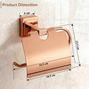 Plantex 304 Grade Stainless Steel Toilet Paper Holder/Stand for Toilet Paper Roll/Tissue Paper Holder - Decan (Rose Gold)