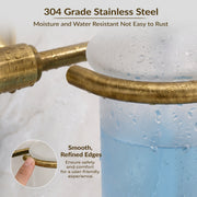 Plantex 304 Grade Stainless Steel Hand Wash Holder for Wash Basin Liquid Soap Dispenser/Bathroom Accessories - Niko (Antique)