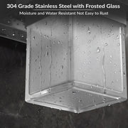 Plantex 304 Grade Stainless Steel Glass Tumbler Holder/Toothbrush Holder for Bathroom/Bathroom Accessories - Crystal (Chrome)