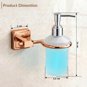 Plantex 304 Grade Stainless Steel Liquid Soap Dispenser for Kitchen/Soap Dispenser Wall Mount for Bathroom Accessories- Decan (Rose Gold)