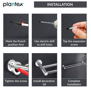 Plantex Stainless Steel Heavy and Sturdy Dual Towel Rod for Bathroom/Towel Hanger/Towel Holder/Bathroom Accessories (24-inch) Chrome Finish