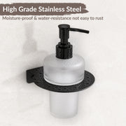 Plantex Liquid Soap Dispenser for Bathroom/Stainless Steel Glass Shampoo Dispenser/Hand wash/Bathroom Accessories - Pack of 1 (Black)