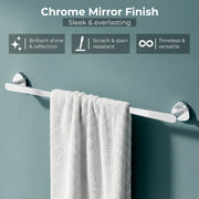 Plantex J4 Stainless Steel Towel Holder in Bathroom/Cloth Hanger for Bathroom/24 Inch Single Towel Rod/Bathroom Accessories (Chrome Finish) Angel