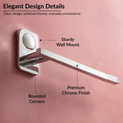Plantex Stainless Steel Napkin Hanger for Washbasin/Napkin Holder for Bathroom/Towel Ring/Bathroom Accessories - Dream (Chrome Finish) Pack of 1