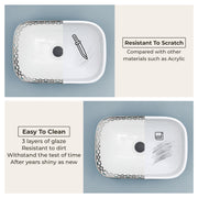 Plantex Washbasin for Bathroom/Tabletop Wash Basin/Countertop Wash Basin/Vessel Sink (EQTT-495, 14 x 10 x 5 Inch)