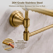Plantex 304 Grade Stainless Steel Towel Rack for Bathroom/Towel Stand/Hanger/Bathroom Accessories - Niko (24 Inch-Antique)