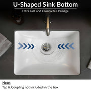 Plantex Basin for Bathroom/Under Mount Ceramic Wash Basin/Washbasin for Home/Hotel (Steve - 20x15.5x6 Inch)