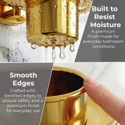 Plantex J4 Stainless Steel Toothbrush Holder for Bathroom/Toothbrush Stand for Bathroom/Tumbler Holder/Bathroom Accessories (PVD Gold Finish) Angel