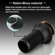 Plantex Brass with Nylon 6 inch Full Thread Waste Coupling for Wash Basin/Coupling for Sink - Pack of 1 (BH-1116, Gold)