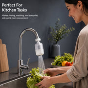 Plantex Tap Water Filter for Kitchen & Bathroom Faucet/Faucet Mounted Water Filter with Replaceable Cartridge/Compact Tap Filter for Home - Pack of 1 (White)