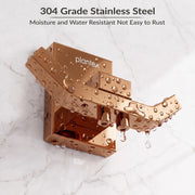 Plantex 304 Grade Stainless Steel Robe Hook/Wall Hanging Hooks/Cloth-Towel Hanger/Robe Hooks for Bathroom - Crystal (PVD Rose Gold)