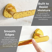 Plantex J4 Stainless Steel 24 Inch Towel Rod for Bathroom/Towel Holder in Bathroom/Towel Holder/Bathroom Accessories (PVD Gold Finish) Angel