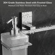Plantex 304 Grade Stainless Steel Liquid Soap Dispenser/Shampoo Dispenser/Napkin Ring/Towel Holder for Bathroom/Bathroom Accessories - Crystal (1420-Chrome)