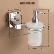 Plantex 304 Grade Stainless Steel Liquid Soap Dispenser/Shampoo Dispenser/Hand Wash Dispenser/Bathroom Accessories Pack of 1, Darcy (Chrome)