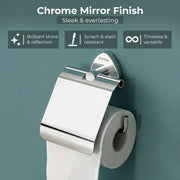 Plantex J4 Stainless Steel Toilet Paper Holder for Bathroom/Tissue Holder for Washroom/Toilet roll Holder for Wall Mounted/Bathroom Accessories (Chrome Finish) Angel