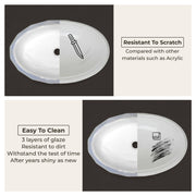 Plantex Ceramic Basin for Bathroom/Table Top Ceramic Basin/Washbasin for Bathroom - (NC-938)