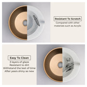 Plantex Ceramic Round Washbasin for Bathroom/Designer Tabletop Wah Basin/Counter Top Basin/Vessel Sink for Hotel/Restaurant/Living Room(NC-642,16 x 16 x 6.5 Inch)