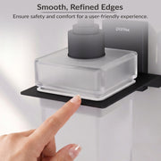 Plantex 304 Grade Stainless Steel Liquid Soap Dispenser for Bathroom/Frosted Glass Dispenser Shampoo/Hand wash/Bathroom Accessories - Pack of 1 (Crystal, Black)