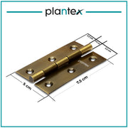 Plantex Heavy Duty Door Hinges 3 inch x 16 Gauge/1.5 mm Thickness Home/Office/Hotel for MainDoor/Wooden/Bedroom/Kitchen/Kabja - Pack of 1 (Brass Antique)