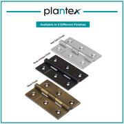 Plantex Stainless Steel Door Hinges 3 inch x 16 Gauge/1.5 mm Thickness Home/Office/Hotel for Main Door/Wooden/Bedroom/Kitchen/Kabza - Pack of 1 (Satin Matt)