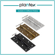 Plantex Hinges for Main Door/Heavy Duty Stainless Steel Door Butt Hinge 5 inch x 12 Gauge/2.5 mm Thickness Home/Office/Hotel for Door/Kabja for Bedroom/Kitchen/Bathroom - Pack of 4 (Satin Matt)
