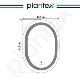 Plantex LED Bathroom Mirror With 3 Tone/Designer Mirror for Living Room/Bedroom/Dressing Room - Capsule Shape (18 X 24 Inch)