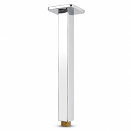 Plantex 10-Inch Ceiling Shower Arm/Stainless Steel Shower Pipe/Square Shower Arm with Flange - Pack of 1 (Chrome)